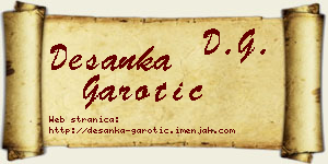 Desanka Garotić vizit kartica